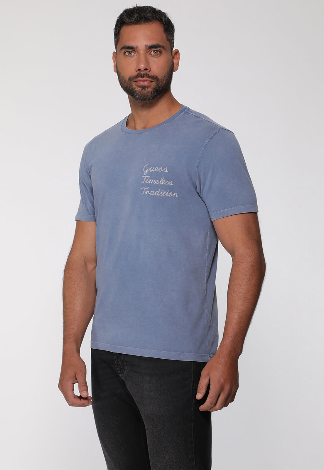 Camiseta Bordado Timeless Tradition Azul Escuro