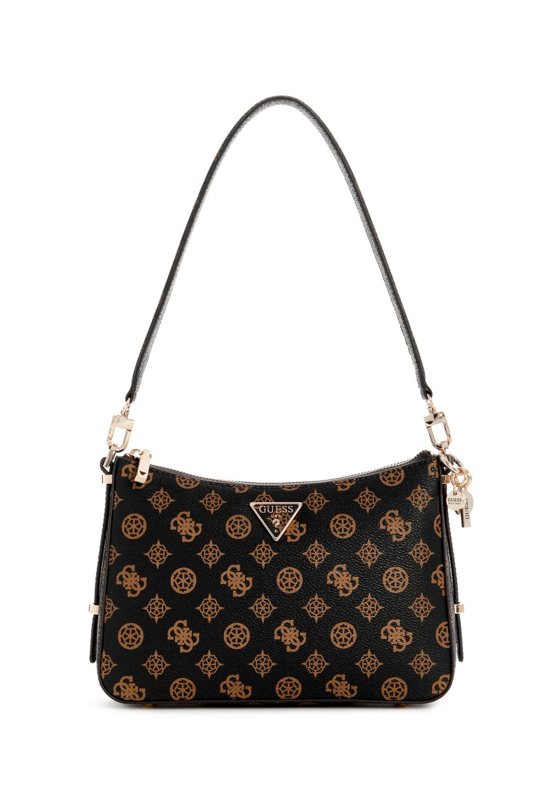 Bolsa Daryna Top Zip Shoulder Bag Marrom