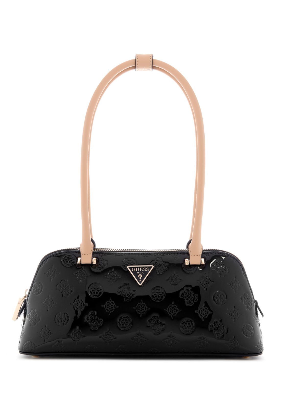 Bolsa Arnela Shoulder Satchel Verniz Preto - Imagem 2