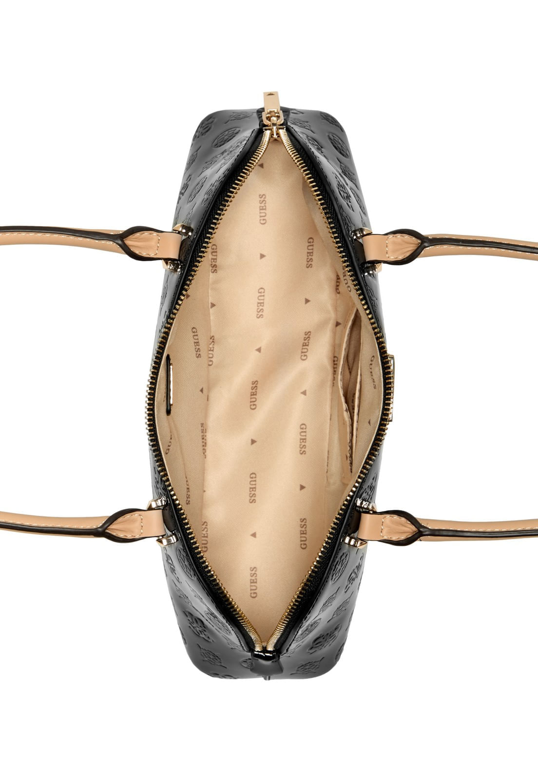 Bolsa Arnela Shoulder Satchel Verniz Preto - Imagem 6