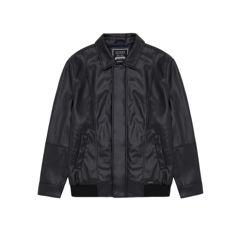 Jaqueta Guess Pu Aviador Preto - Imagem 4