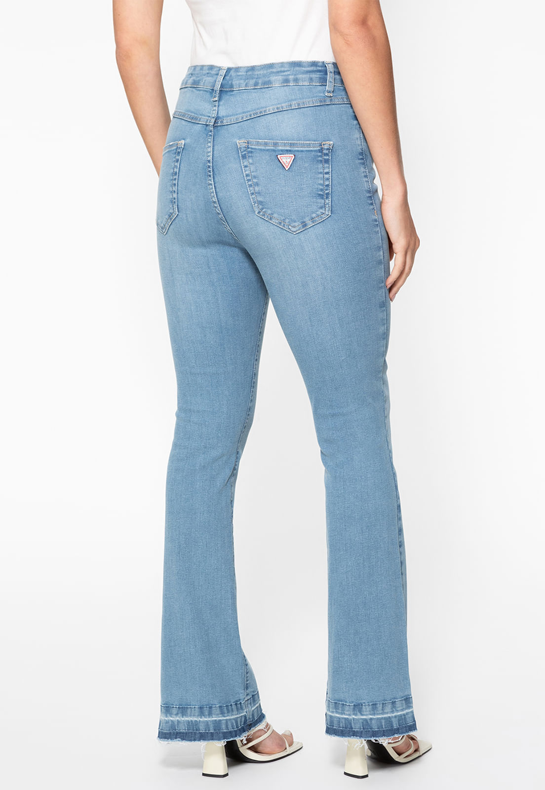 Calça Jeans Flare Mid Rise Azul Claro - Imagem 40