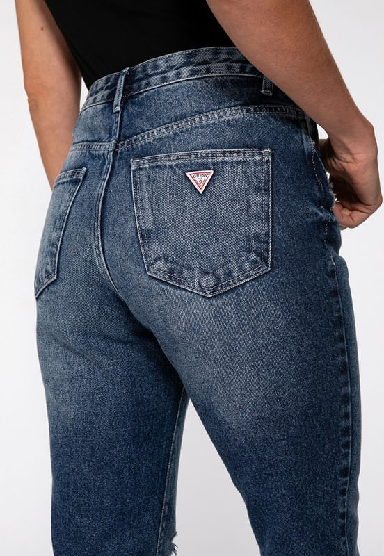 Calça Mom Jeans Correntinhas Azul - Imagem 35