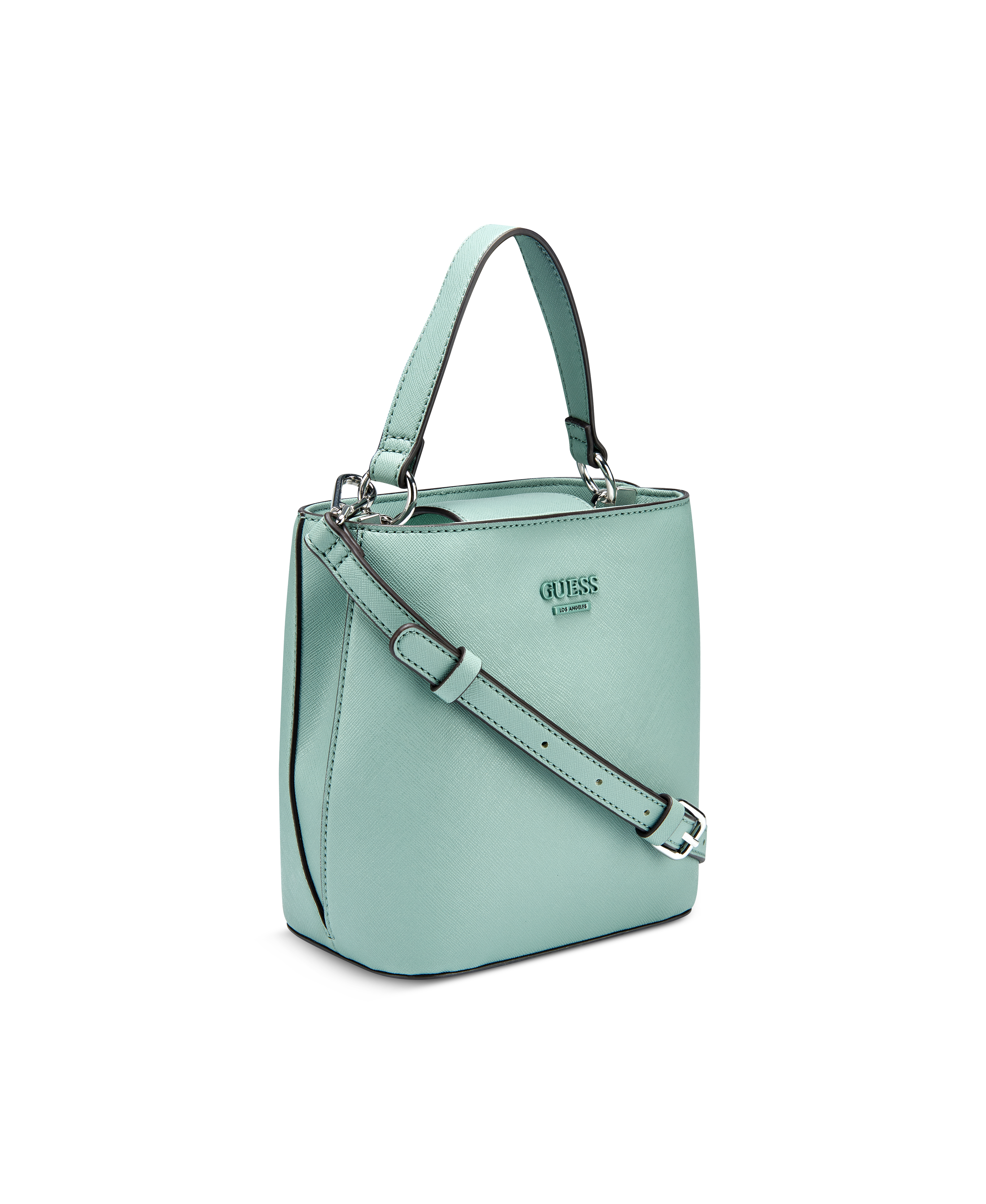 Bolsa Guess Kamri Mini Bucket Verde Claro - Imagem 2