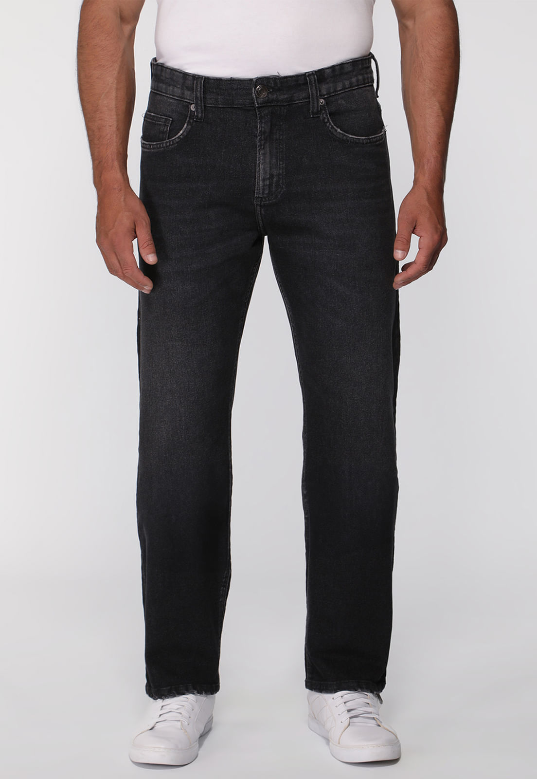 Calça Jeans Regular Straight Preto