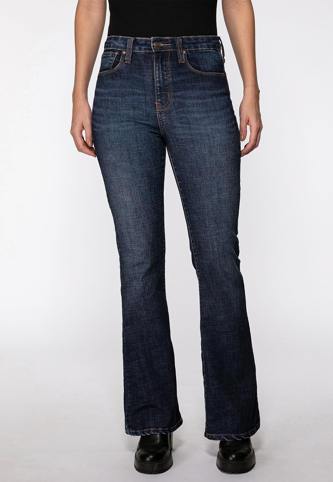 Calça Jeans Guess Boot Cut Azul Escuro - Imagem 8