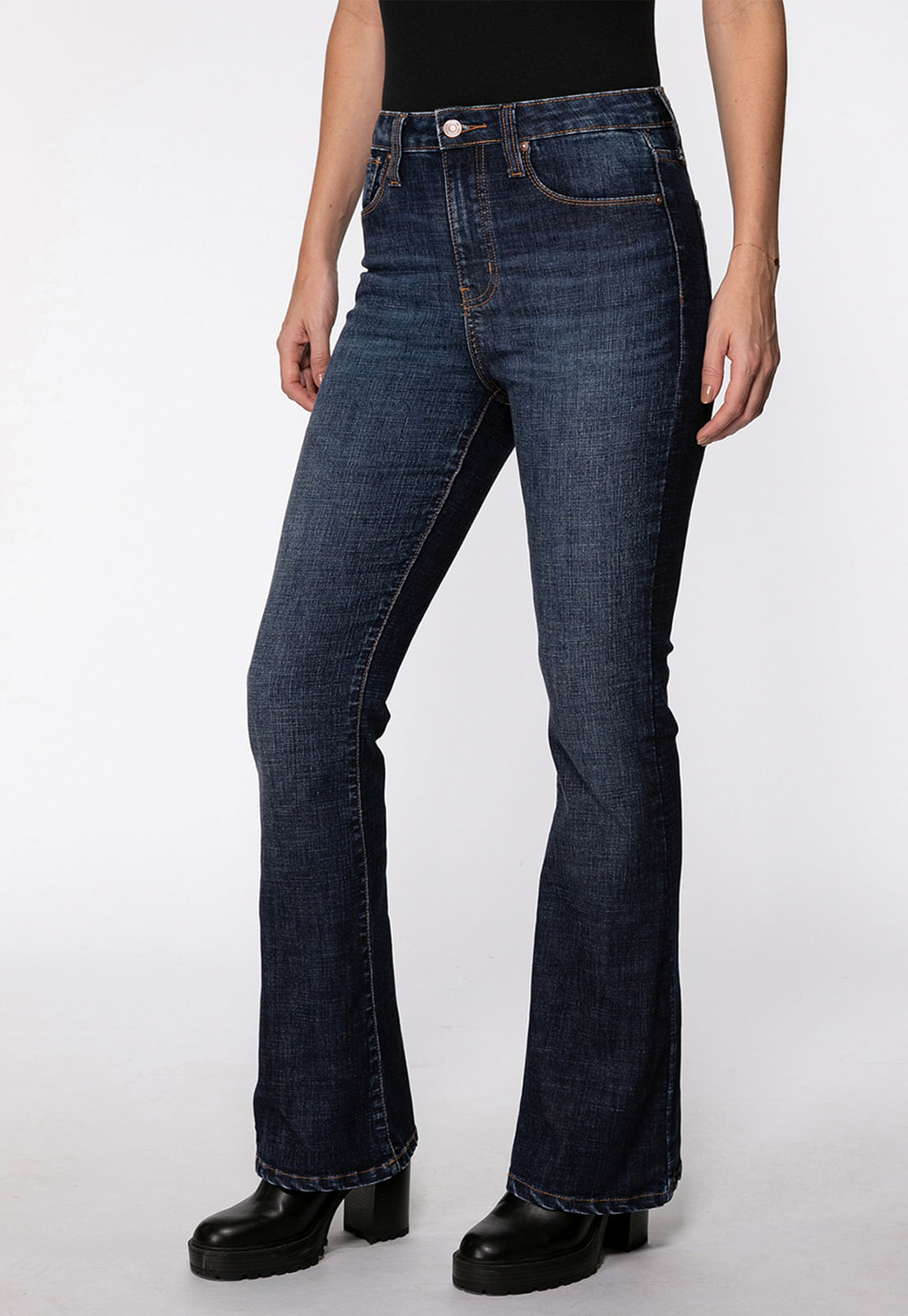 Calça Jeans Guess Boot Cut Azul Escuro - Imagem 31