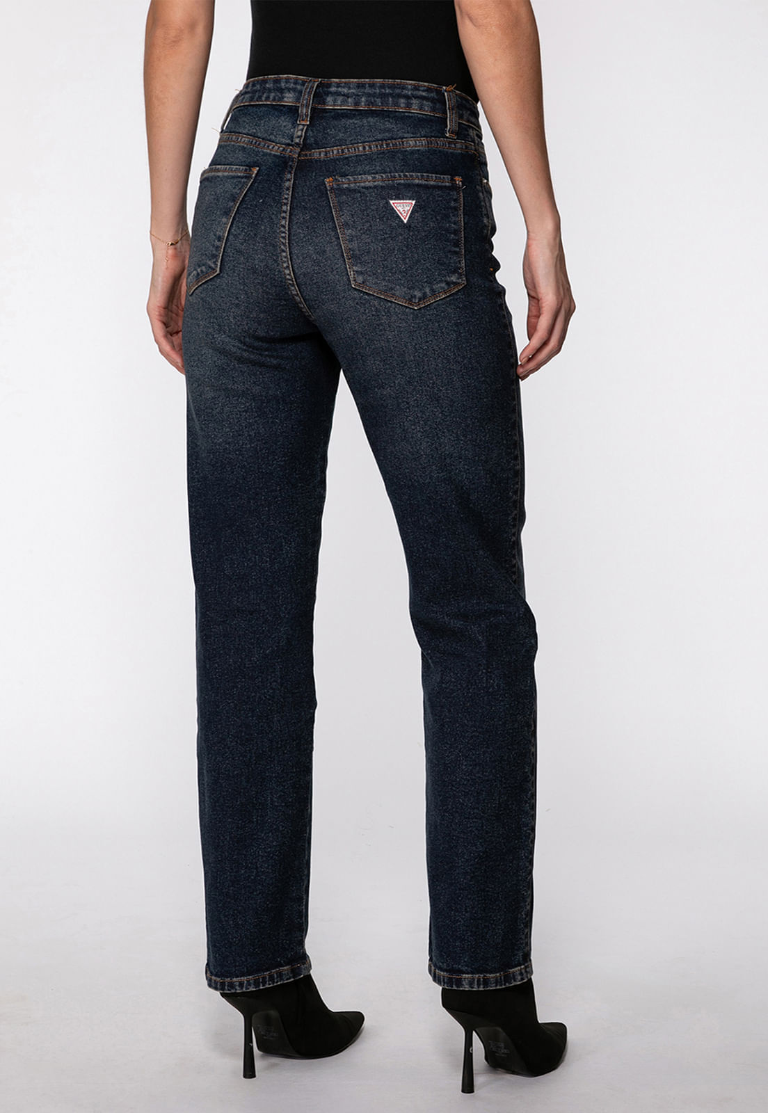 Calça Jeans Guess Straight Leg Azul Escuro - Imagem 25