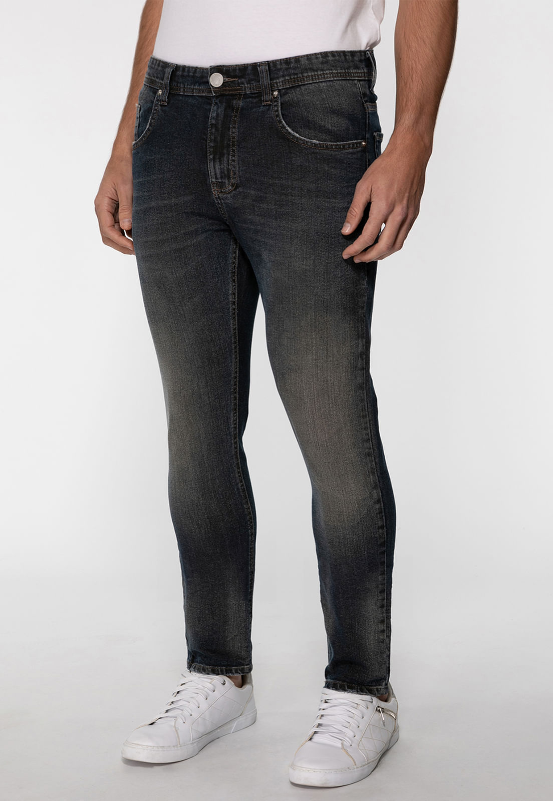 Calça Jeans Guess Skinny Azul Escuro - Imagem 15