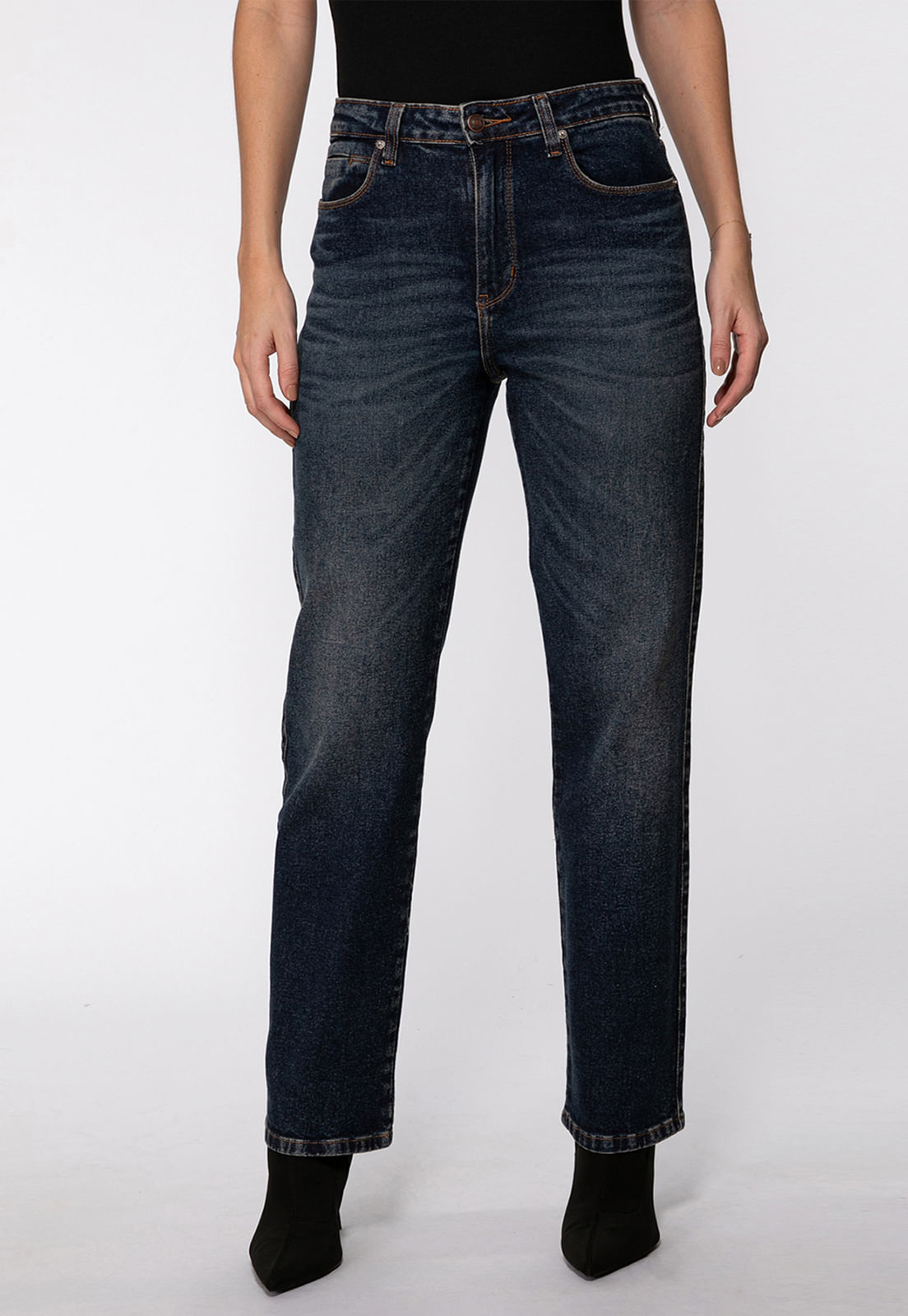 Calça Jeans Guess Straight Leg Azul Escuro - Imagem 29