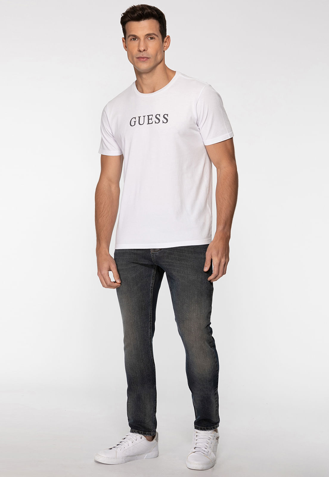 Calça Jeans Guess Skinny Azul Escuro - Imagem 38