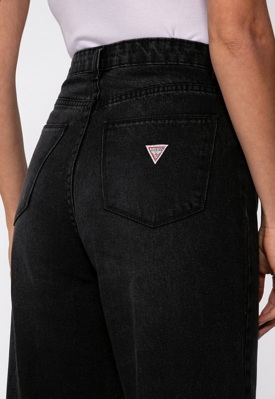 Calça Jeans Guess Wide Leg Preto - Imagem 41