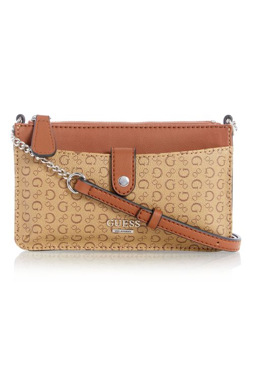 Bolsa Guess Kalei Mini Tech Crossbody Bege