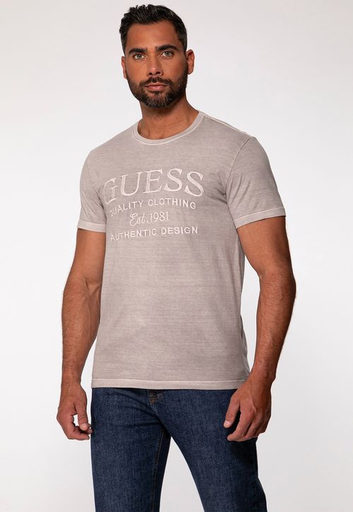Camiseta Bordado Estonado Bege