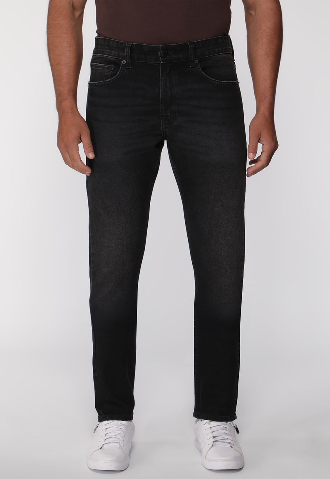 Calça Jeans Slim Tapared Preto - Imagem 2
