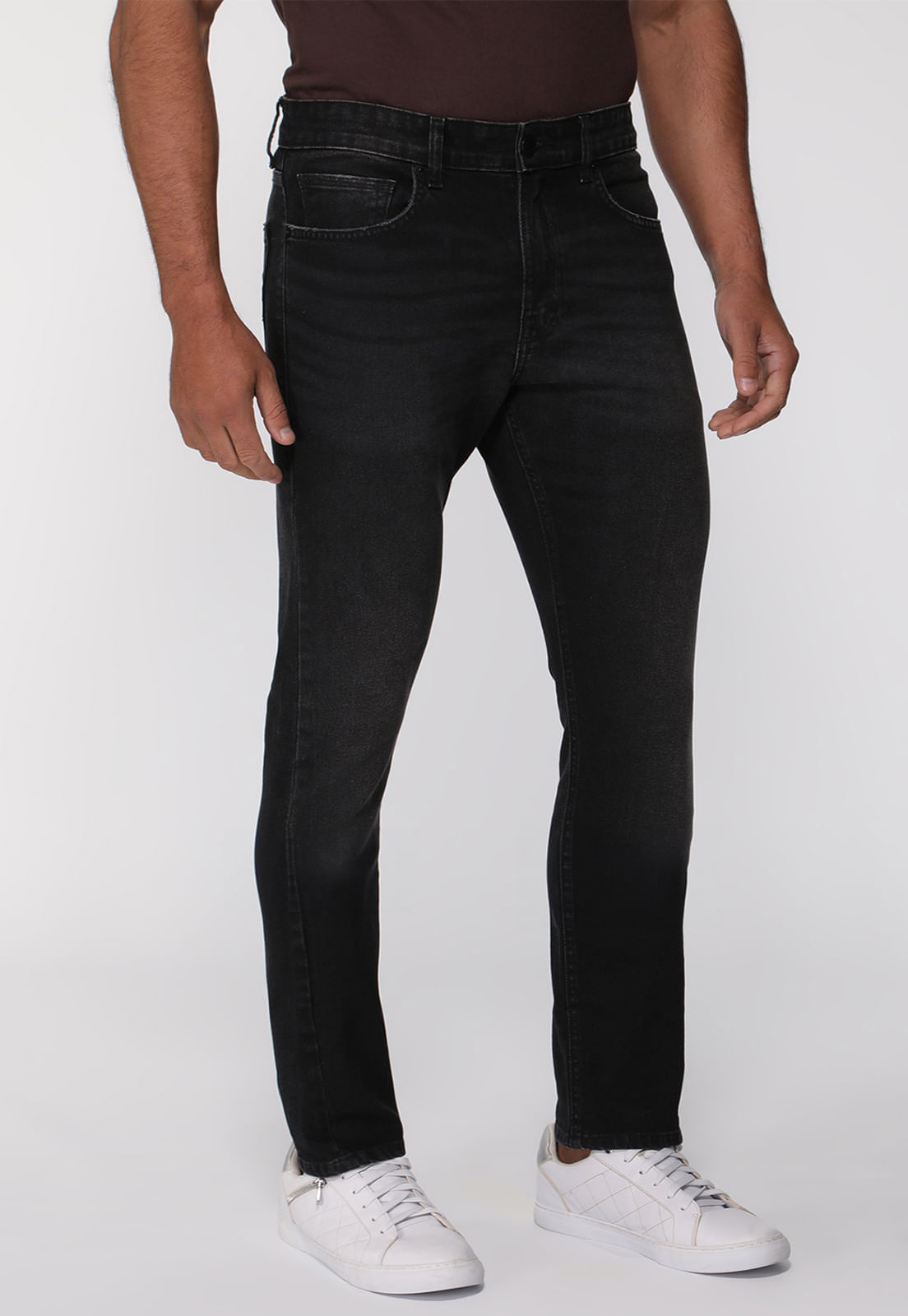 Calça Jeans Slim Tapared Preto - Imagem 4