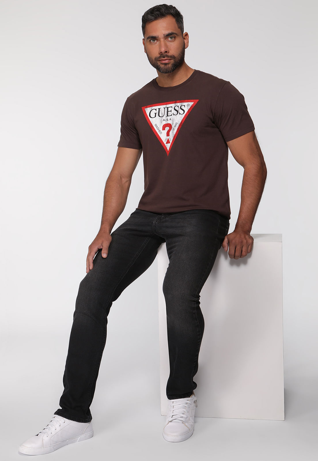 Calça Jeans Slim Tapared Preto - Imagem 7