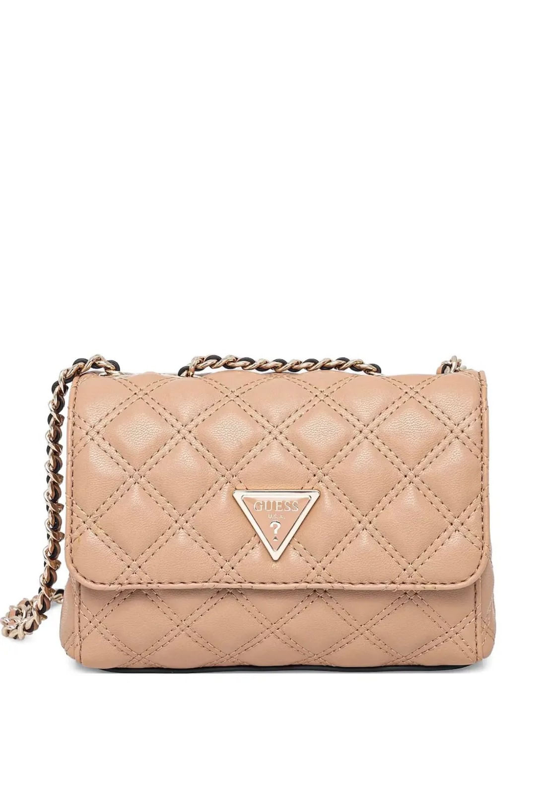 Bolsa Giully Ii 2 Compartimentos Transversal Flap Bege