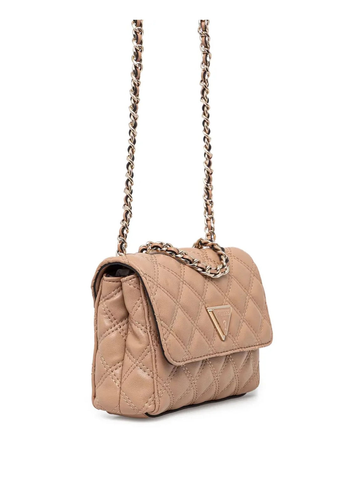 Bolsa Giully Ii 2 Compartimentos Transversal Flap Bege - Imagem 2