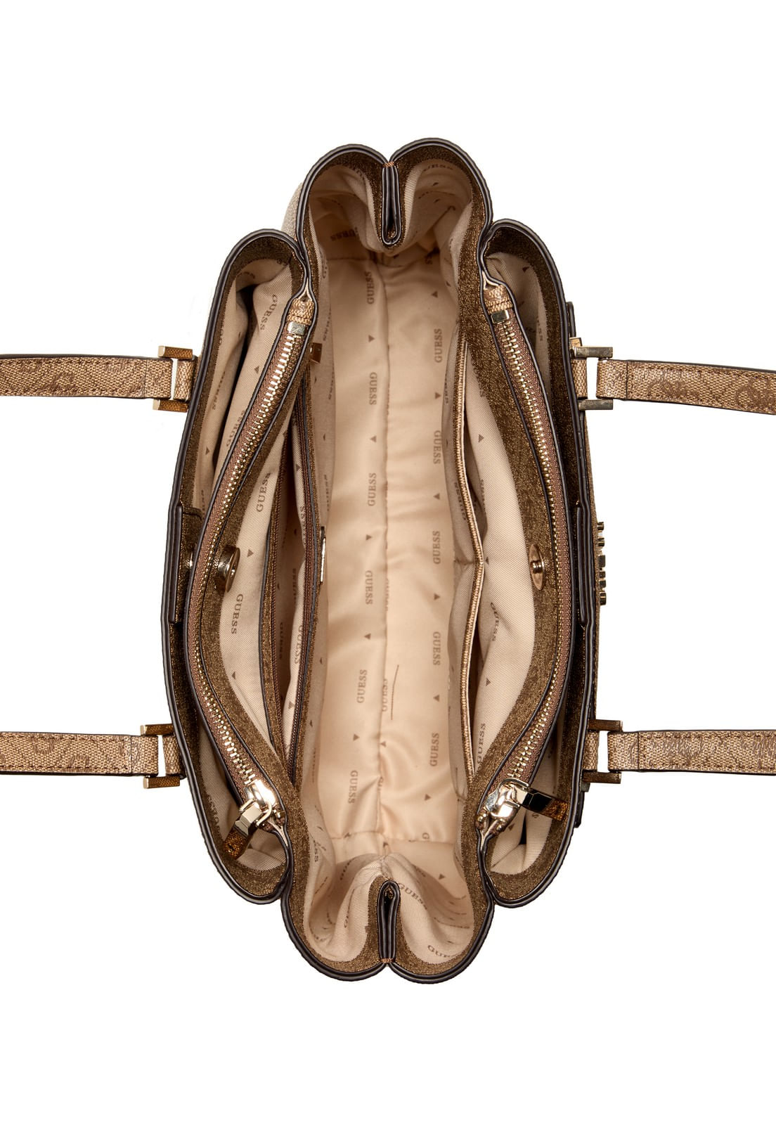 Bolsa Katya Multi Compartimentos Tote Bege - Imagem 4