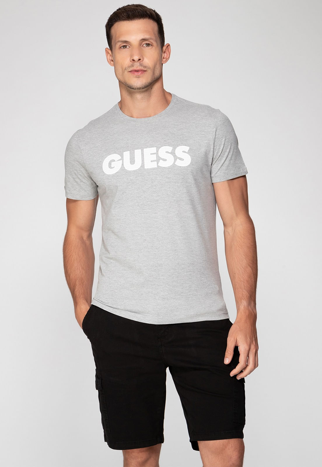 Camiseta Silk Guess Emborrachado Cinza - Imagem 26