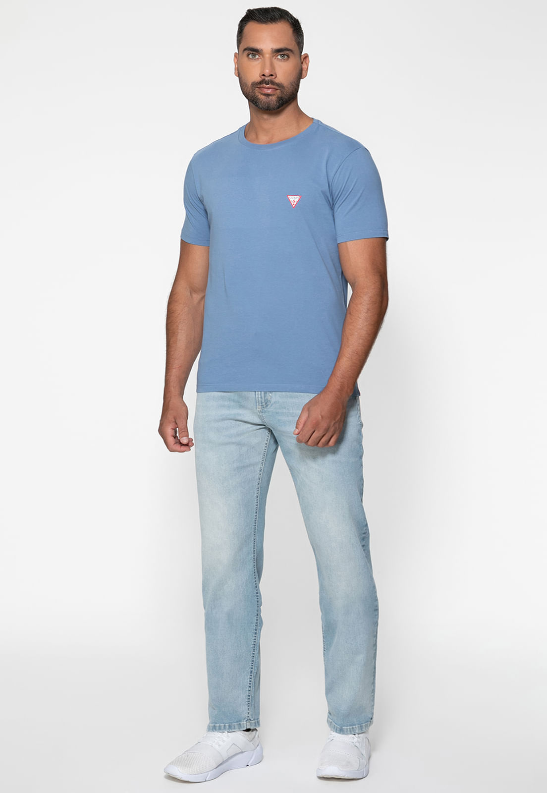 Camiseta Guess Triangulo Original Pq Azul - Imagem 55