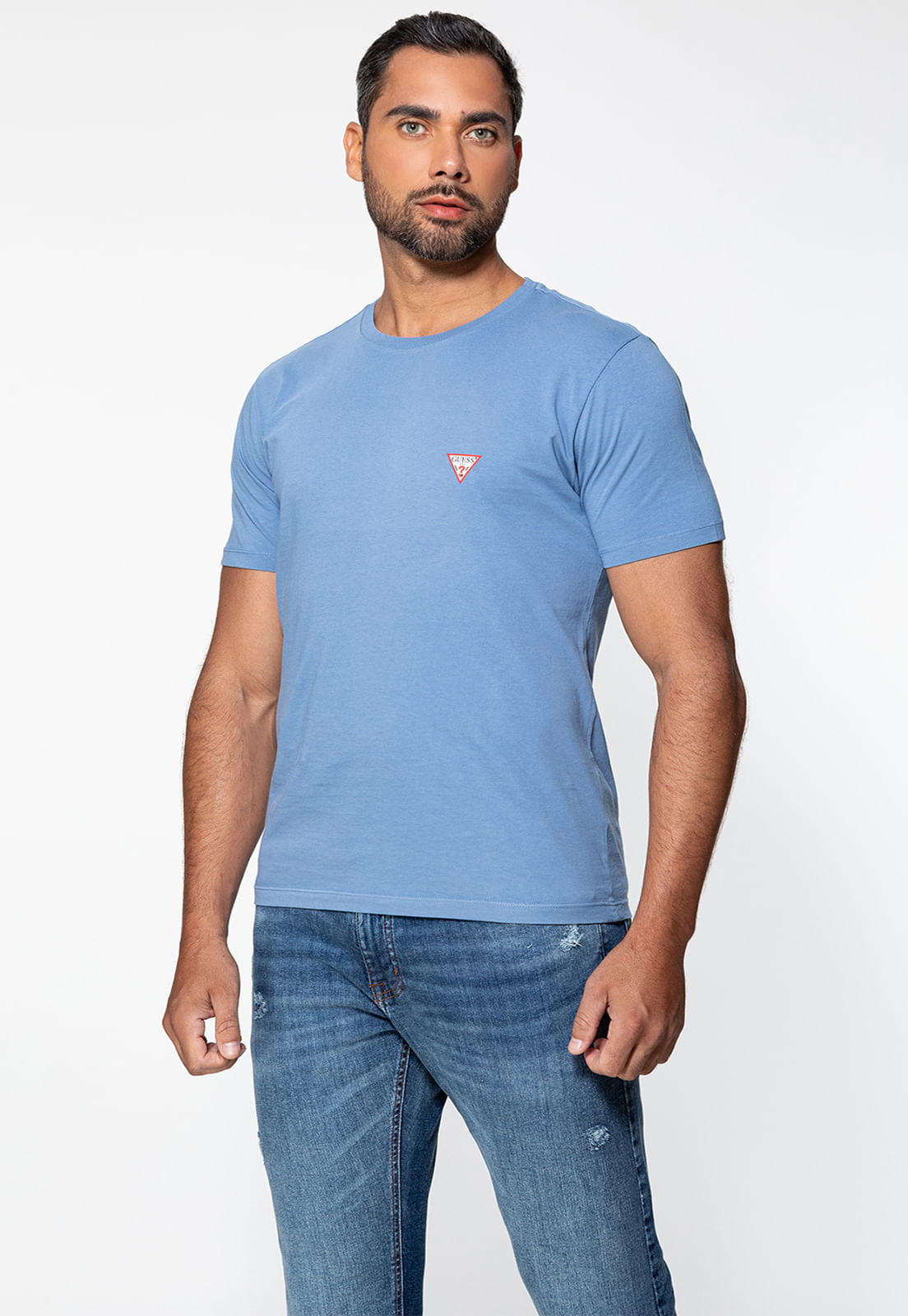 Camiseta Guess Triangulo Original Pq Azul - Imagem 24