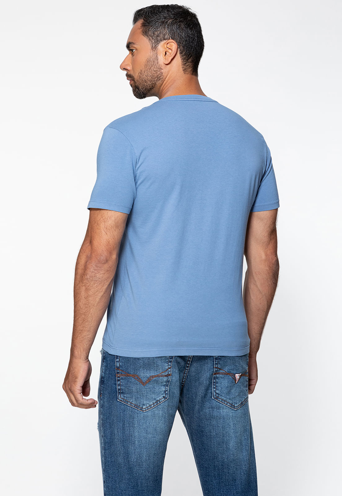 Camiseta Guess Triangulo Original Pq Azul - Imagem 48