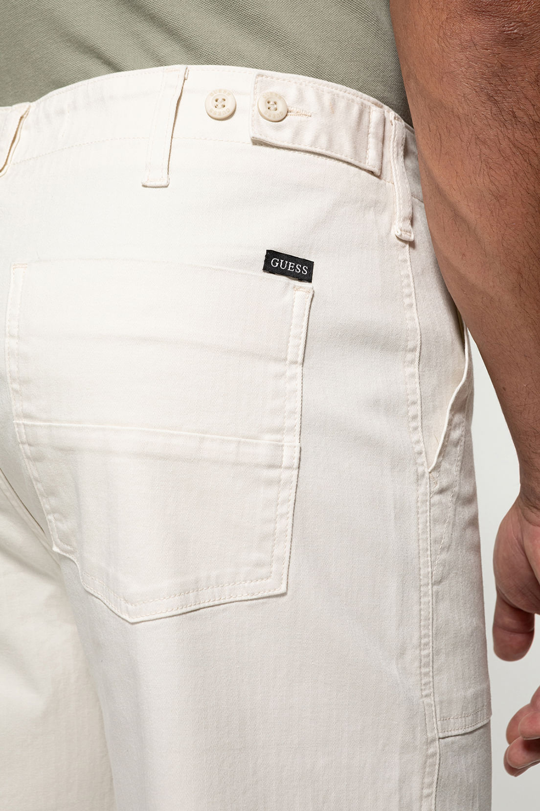 Calça Sarja Reta Espinha de Peixe Bege - Imagem 34