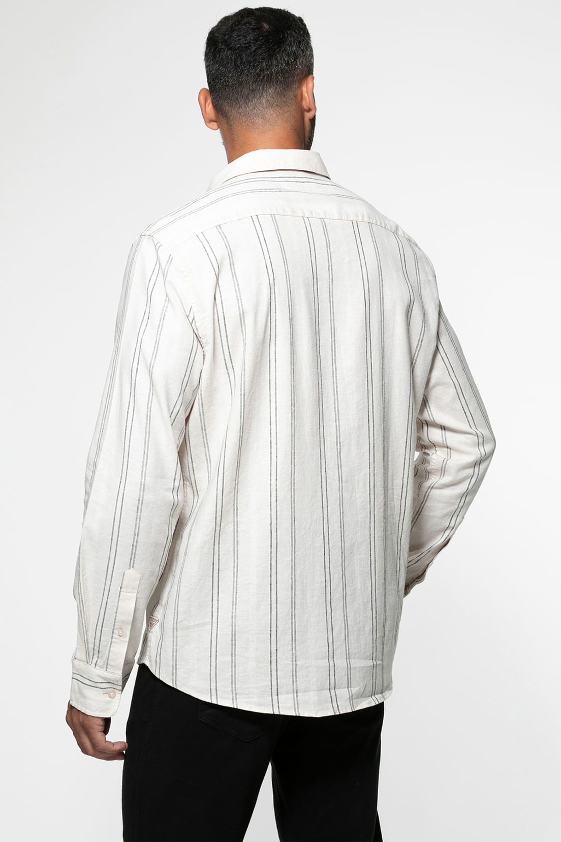Camisa Eco Linho Listrada Off White - Imagem 10
