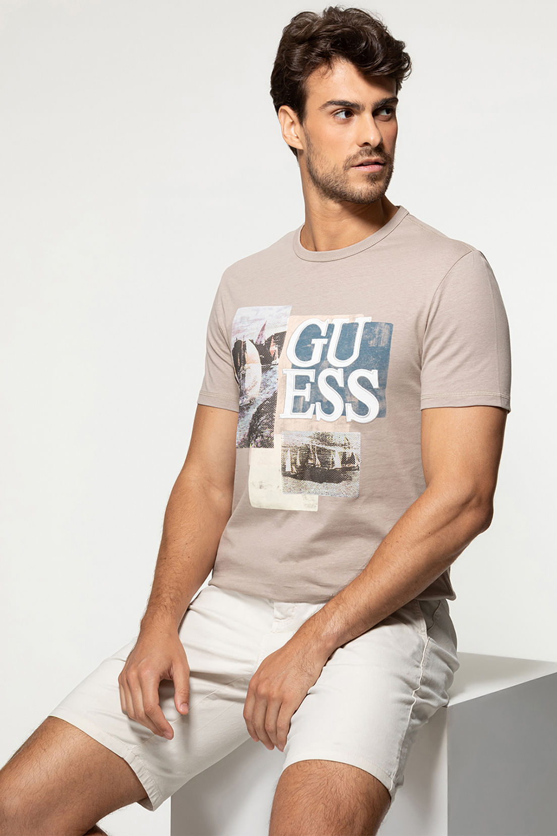 Camiseta Sail Boat Guess Cinza - Imagem 3