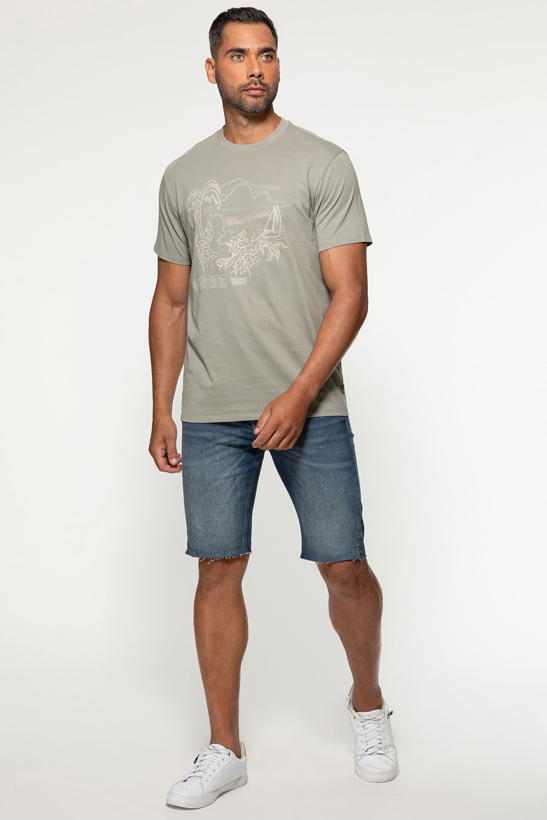 Camiseta Eco Bordado Palm Tree Verde - Imagem 7