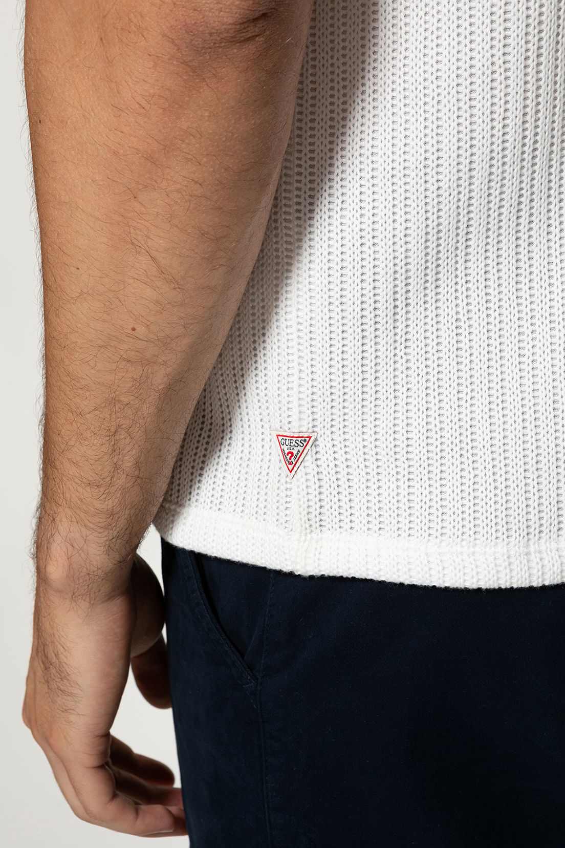 Camisa Polo Malha Texturizada Branco - Imagem 21