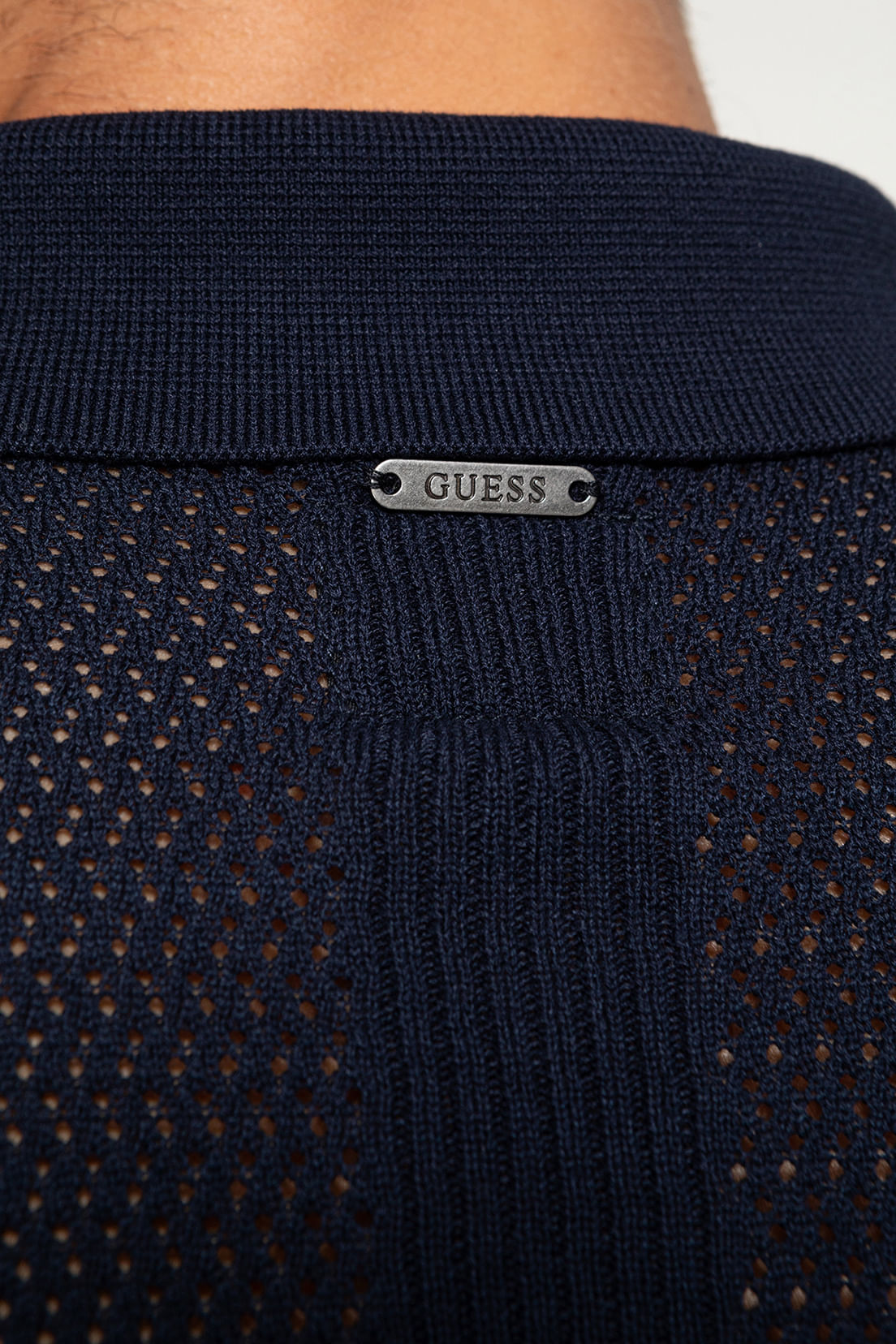 Camisa Polo Eco Tricot Vazada Azul Escuro - Imagem 30