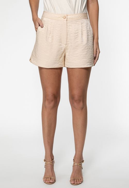 Short Alfaiataria Bege