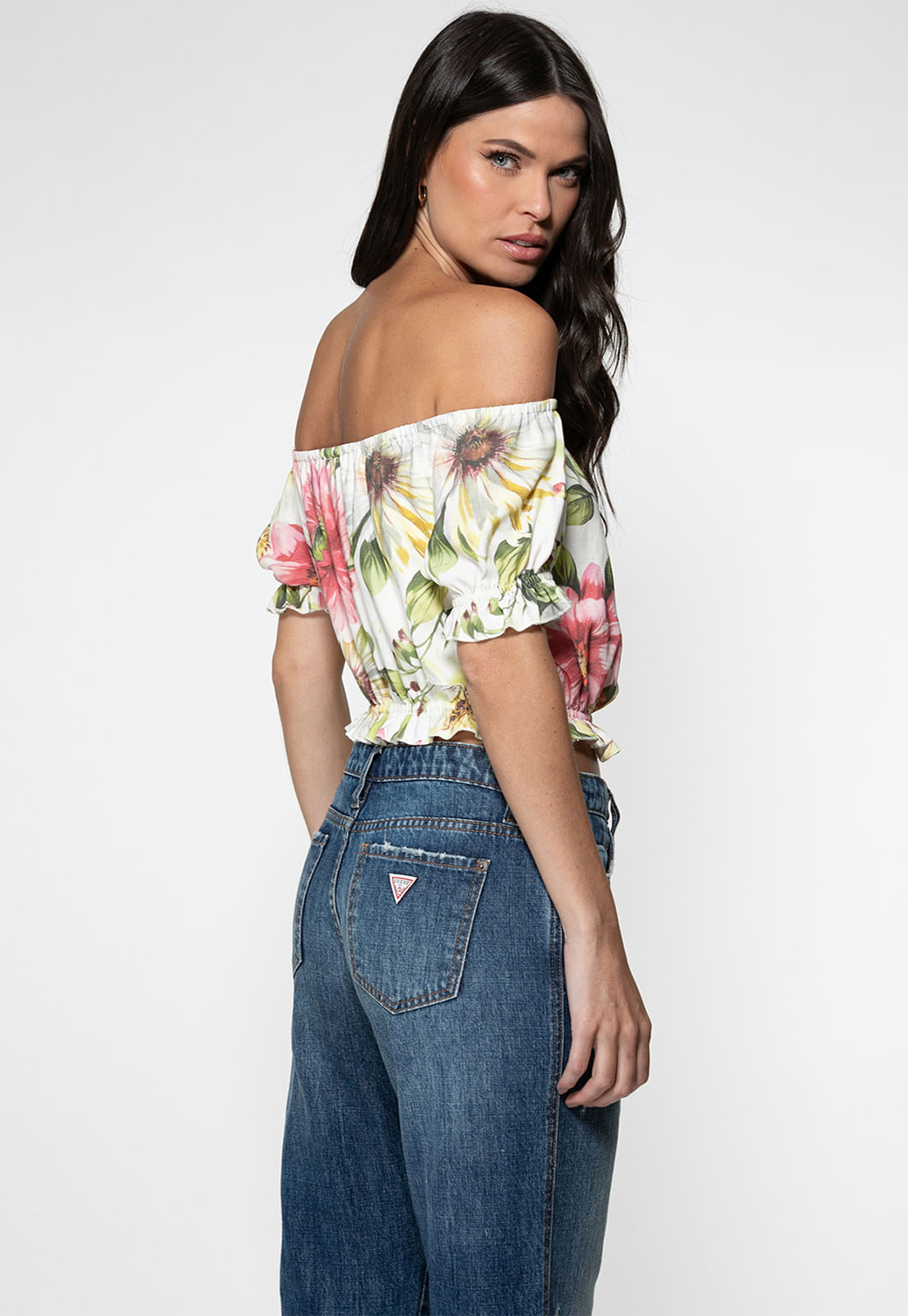 Cropped Ombro A Ombro Eco Floral - Imagem 24