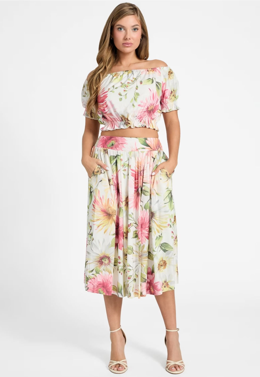Saia Midi Rodada Eco Floral - Imagem 2