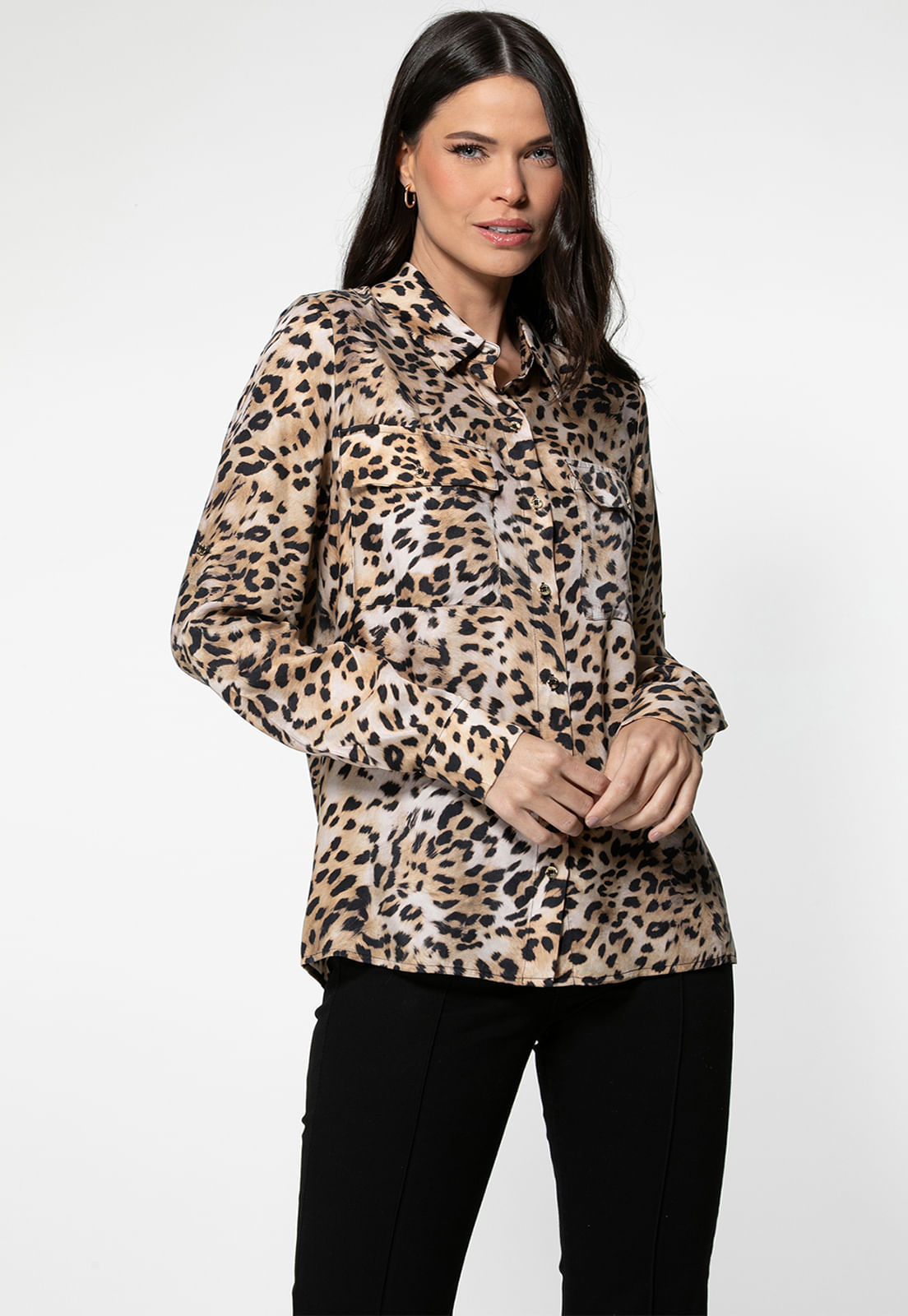 Camisa Manga Longa Eco Animal Print - Imagem 15