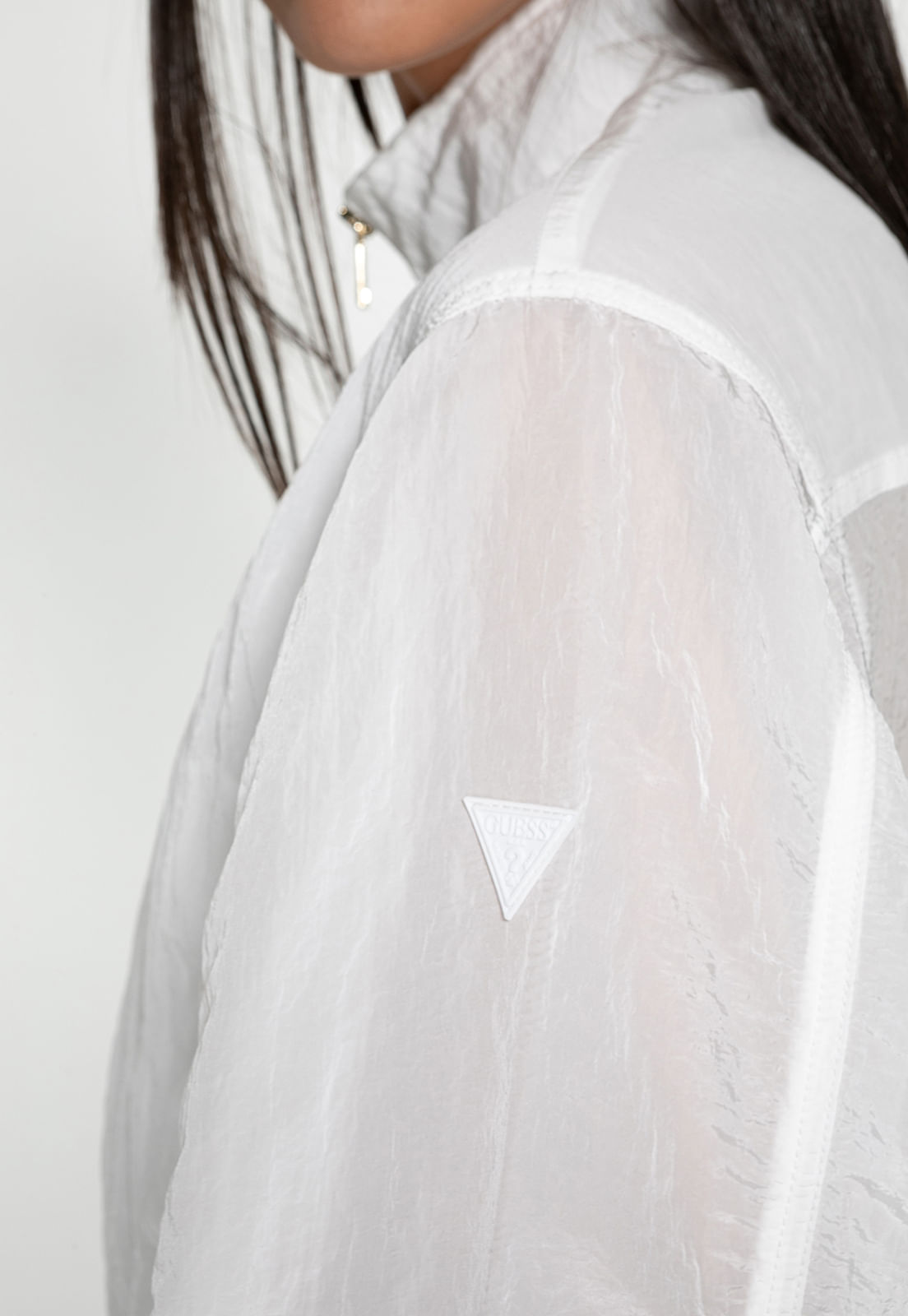 Jaqueta Corta-vento Cropped Branco - Imagem 23