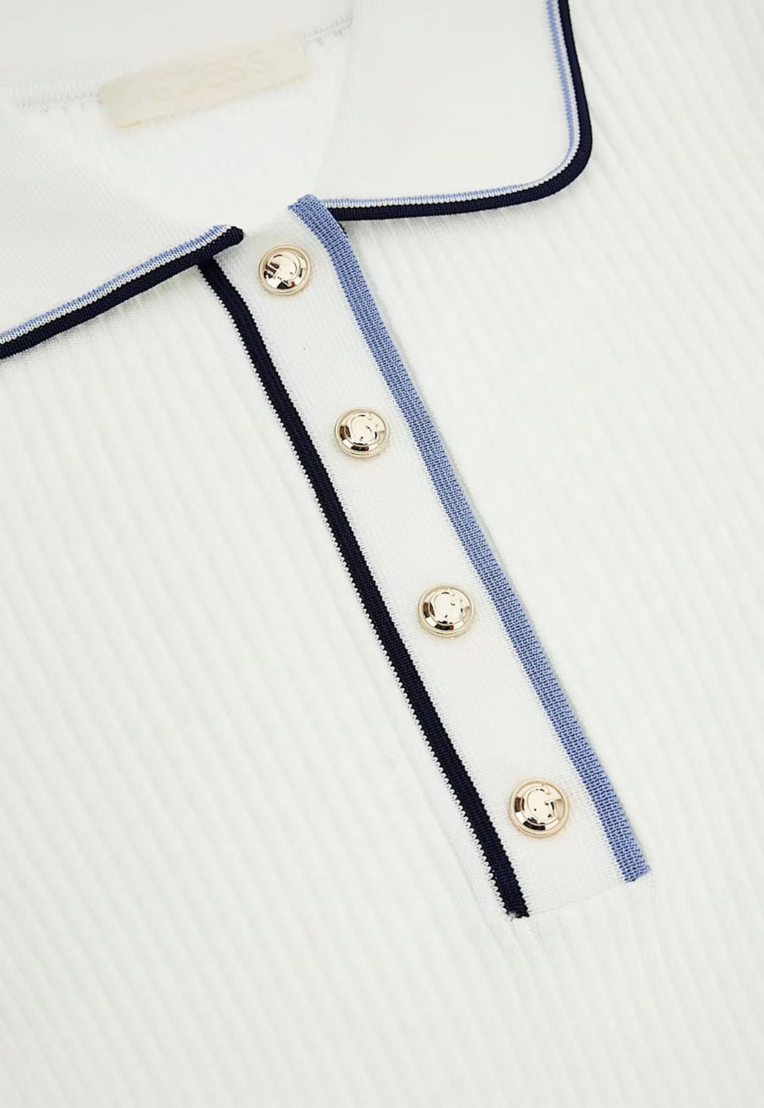 Blusa Polo Tricot Canelada Off White - Imagem 10