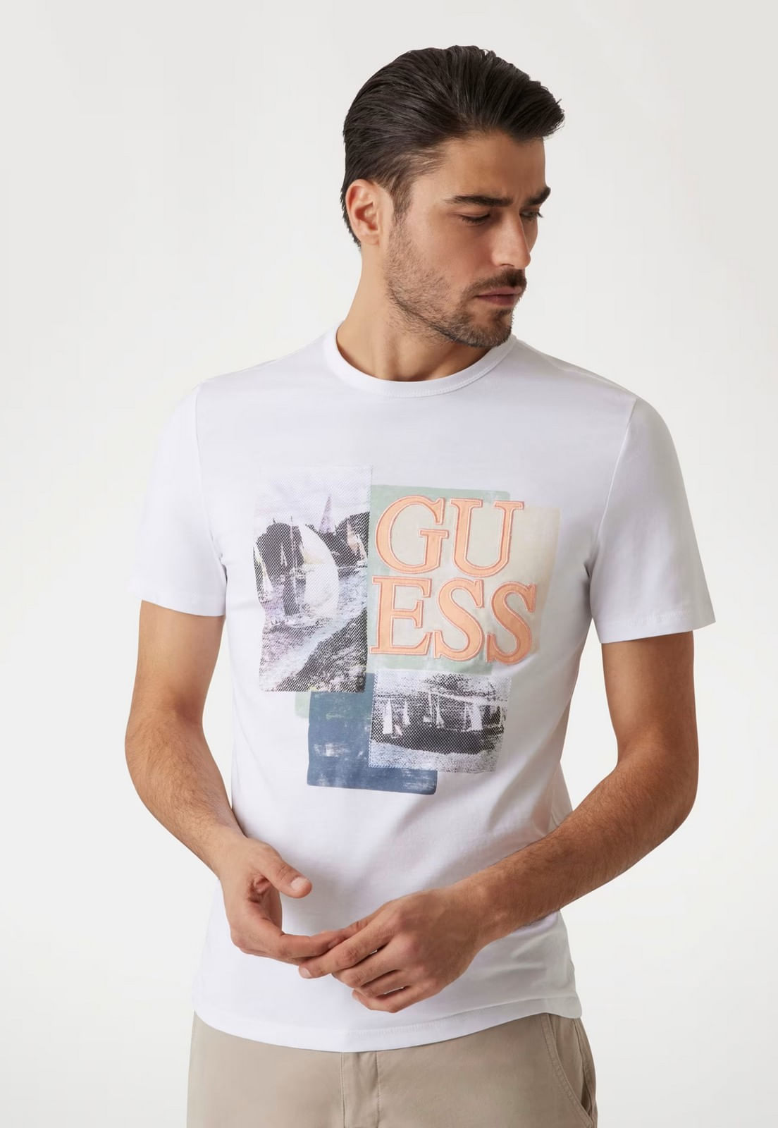 Camiseta Sail Boat Guess Branco