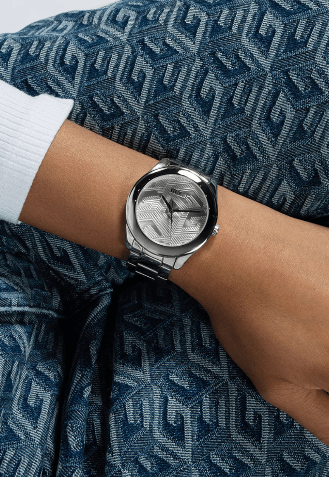 Relógio Redondo Aço G-Cube Prata - Imagem 2