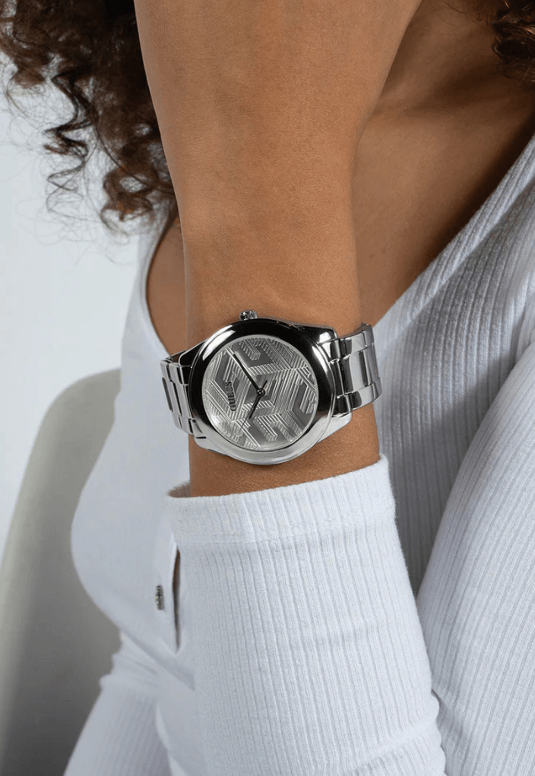 Relógio Redondo Aço G-Cube Prata - Imagem 5