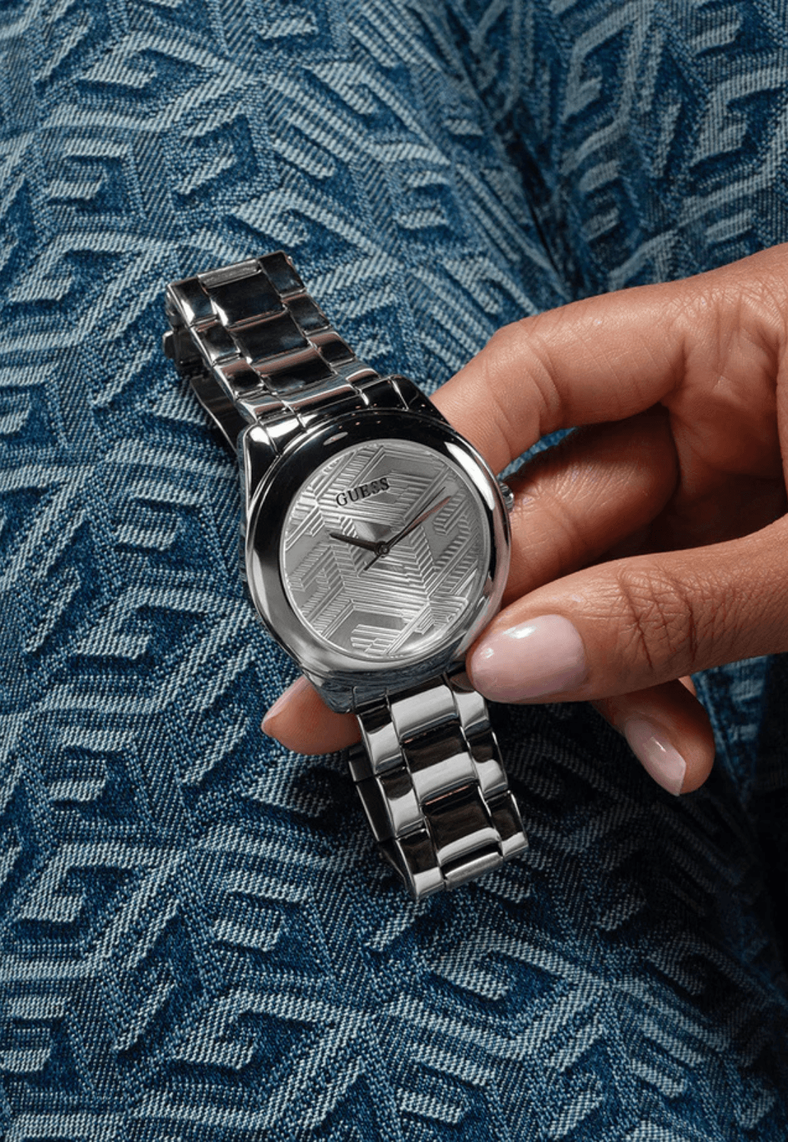 Relógio Redondo Aço G-Cube Prata - Imagem 6