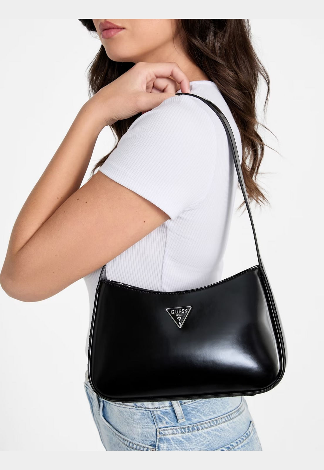 Bolsa Arnela Top Zip Shoulder Bag Preto - Imagem 3