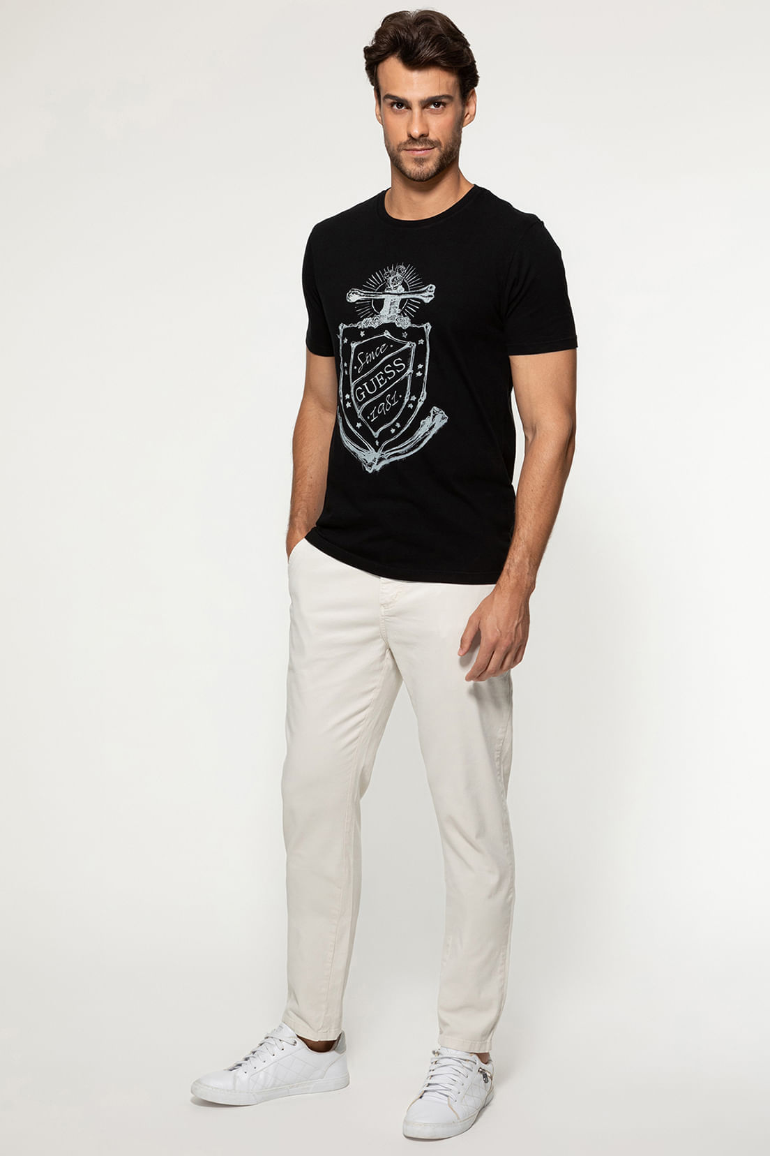 Camiseta Âncora GUESS 1981 Preto - Imagem 7