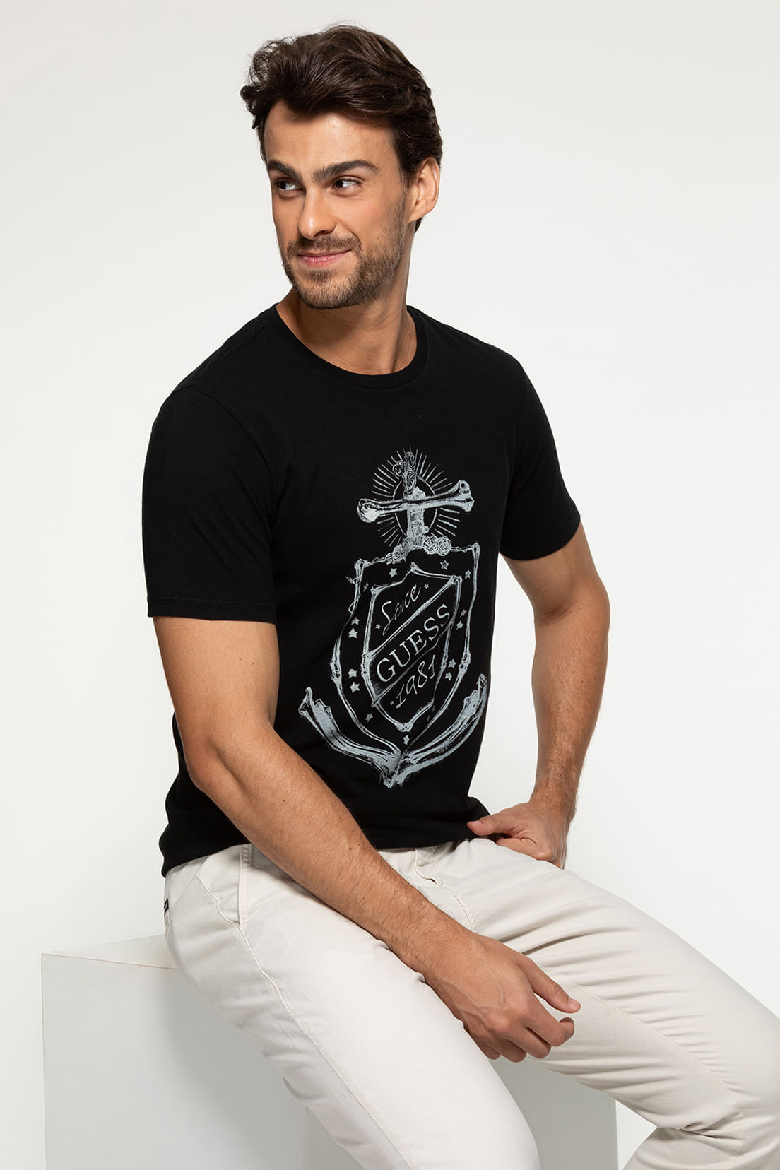 Camiseta Âncora GUESS 1981 Preto - Imagem 15