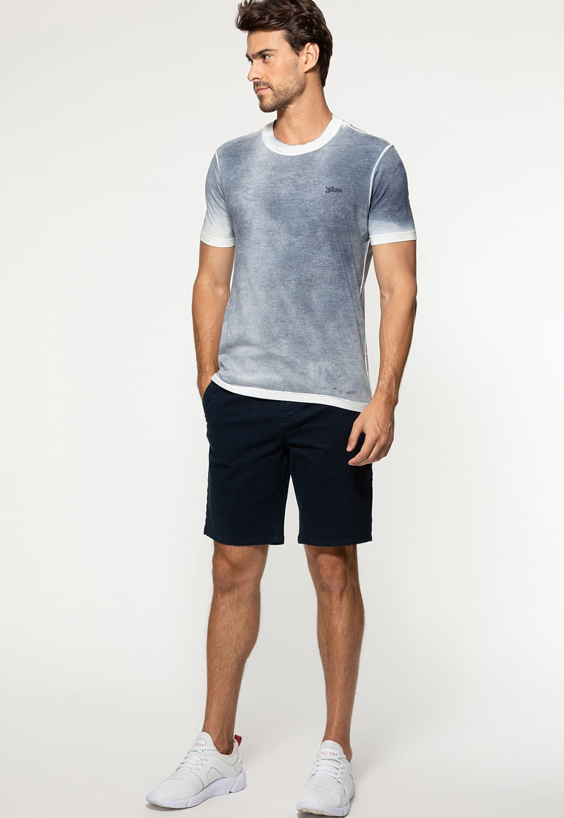 Camiseta Tinto Manchado Azul Escuro - Imagem 13