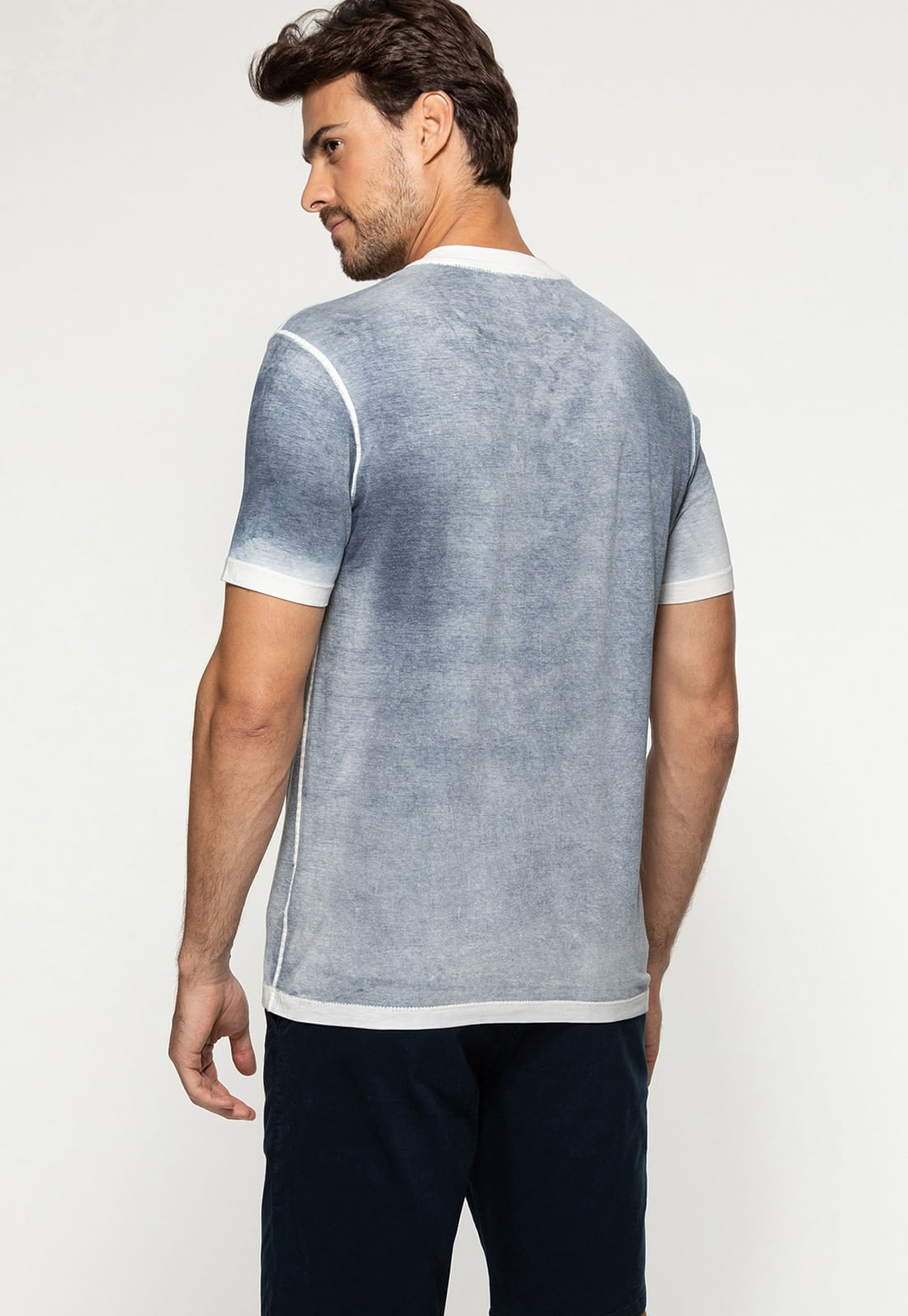Camiseta Tinto Manchado Azul Escuro - Imagem 25