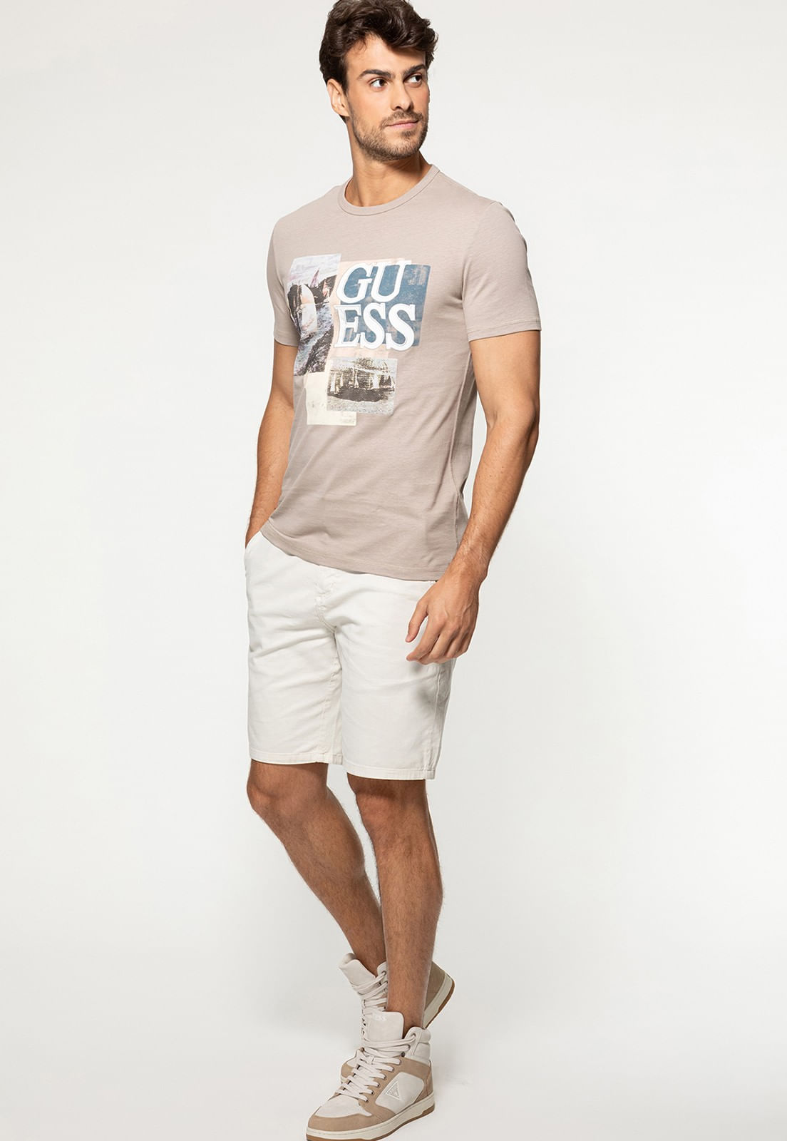 Camiseta Sail Boat Guess Cinza - Imagem 44